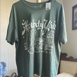 Awake Olive 'Howdy Y'all' Graphic Tee
